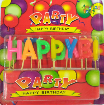 

BanteyBanatey 'HAPPY BIRTHDAY' Alphabet Candle(Multicolor, Pack of 1)