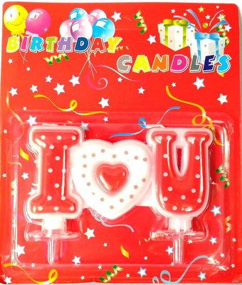 

BanteyBanatey I Love You Candle(Red, White, Pack of 1)