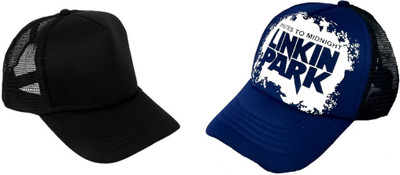 BNB Self Design Sports/Regular Cap Cap(Pack of 2)