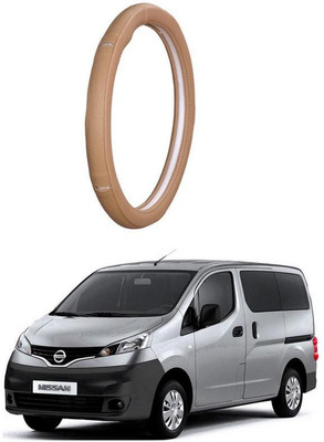 AUTO PEARL Steering Cover For Nissan Evalia(Gold Eye Beige, Leatherite)