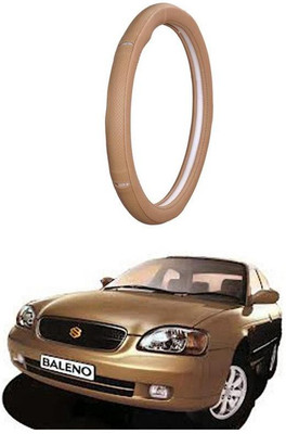 AUTO PEARL Steering Cover For Maruti Baleno(Gold Eye Beige, Leatherite)
