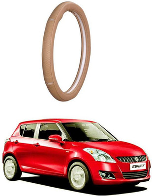 AUTO PEARL Steering Cover For Maruti Swift(Gold Eye Beige, Leatherite)