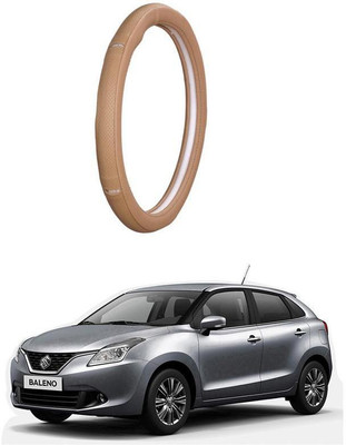 AUTO PEARL Steering Cover For Maruti Baleno(Gold Eye Beige, Leatherite)