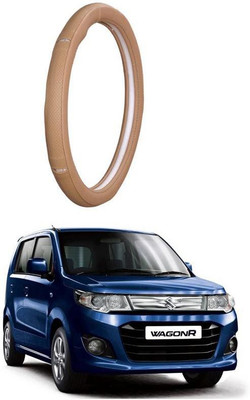 AUTO PEARL Steering Cover For Maruti WagonR(Gold Eye Beige, Leatherite)