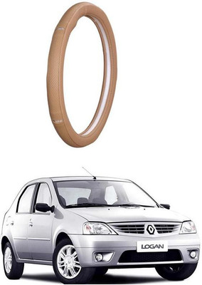 AUTO PEARL Steering Cover For Mahindra Logan(Gold Eye Beige, Leatherite)