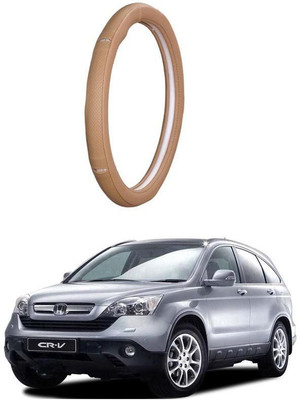 AUTO PEARL Steering Cover For Honda CR-V(Gold Eye Beige, Leatherite)