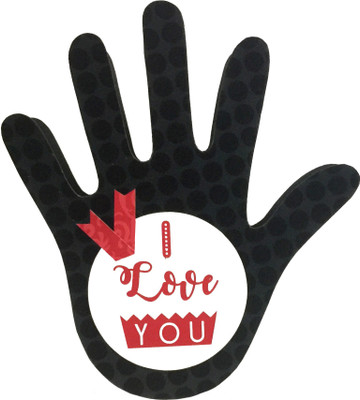 I Made It I Love You Card Greeting Card(Black, White, Red, Pack of 1)