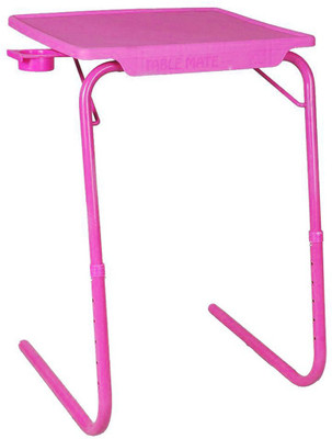 

EasyHome Tablemate Pink Color Adjustable Plastic Portable Laptop Table With Cup Holder Multipurpose Study Table Pink Changing Table