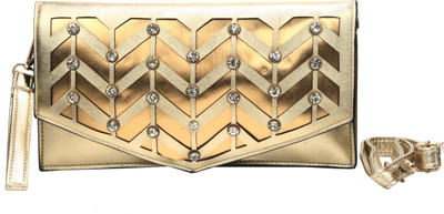

Jolie Casual Gold Clutch