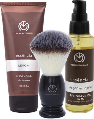The Man Company Shaving kit for men (shave gel, pre shave oil and shaving Brush)(Set of 3)