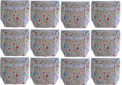 

ATXP New Born Washable Reusable Plastic Diaper/Nappy - L(12 Pieces)