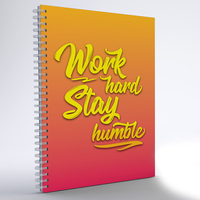

inkFlap A5 Notebook(Wiro Notebook - Work Hard Stay Humble, Orange)