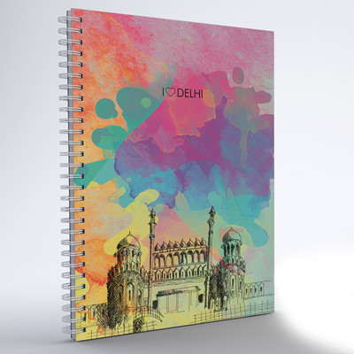 

inkFlap A5 Notebook(Wiro Notebook - I Love Delhi_03, Varicoloured)