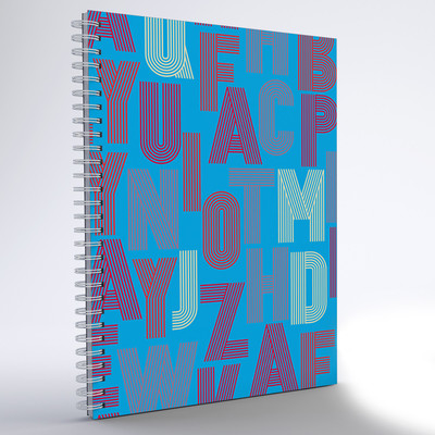 

inkFlap A5 Notebook(Wiro Notebook - Alphabates, Blue & Red)
