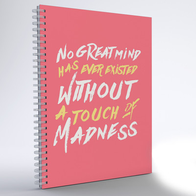 

inkFlap A5 Notebook(Wiro Notebook - No Great Mind (Light), Pink)