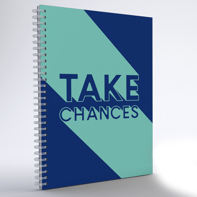 

inkFlap A5 Notebook(Wiro Notebook - Take Chances, Blue & Green)