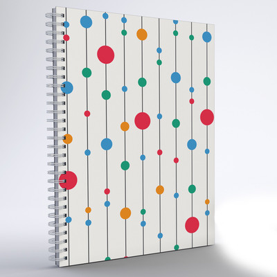 

inkFlap A5 Notebook(Wiro Notebook - Circles with VLines, White)