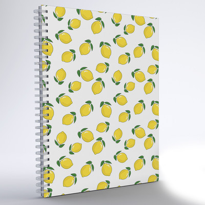 

inkFlap A5 Notebook(Wiro Notebook - Lemons Pattern, White & Yellow)