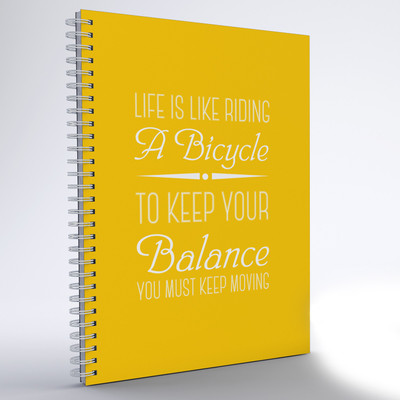 

inkFlap A5 Notebook(Wiro Notebook - Life Is Like A Bicycle, Yellow)