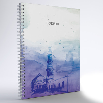 

inkFlap A5 Notebook(Wiro Notebook - I Love Delhi_02 (QM), Varicoloured)