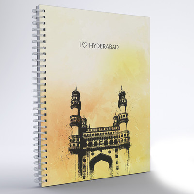 

inkFlap A5 Notebook(Wiro Notebook - I Love Hyderabad, Yellow)