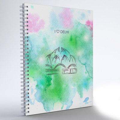 inkFlap A5 Notebook(Wiro Notebook - I Love Delhi 01, Varicoloured)
