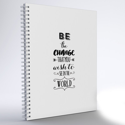 

inkFlap A5 Notebook(Wiro Notebook - Be The Change (White), White)