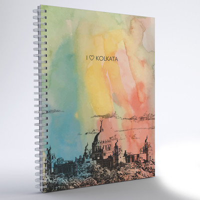 

inkFlap A5 Notebook(Wiro Notebook - I Love Kolkata, Multicolor)