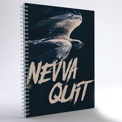 

inkFlap A5 Notebook(Wiro Notebook - Nevva Quit (Dark), Black)