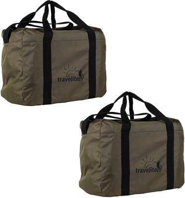 

Travelite (Expandable) Polyster Military Green Duffle Bag Combo Pack Of 2 (35 L) Travel Duffel Bag(Green)