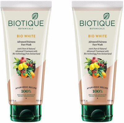 

Biotique Bio White Advanced Fairness (Pack Of 2) (150*2=300ml) Face Wash(150 ml)
