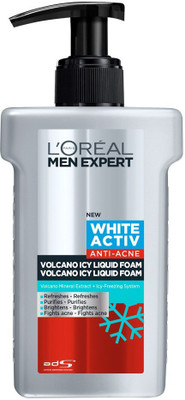 

L'Oreal MEN EXPERT WHITE ACTIV ANTI-ACNE VOLCANO ICY LIQUID FOAM Face Wash(150 ml)