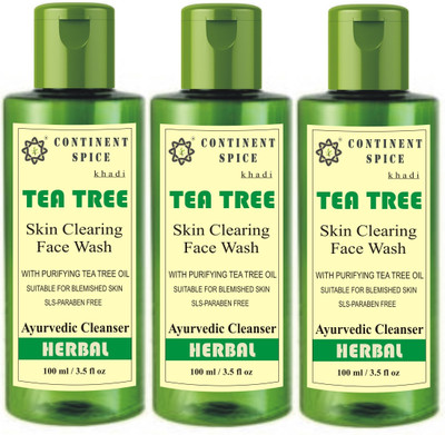

Continent Spice Khadi Tea Tree Skin Clearing Face Wash (100 ml) -CS682005 Face Wash(300 ml)