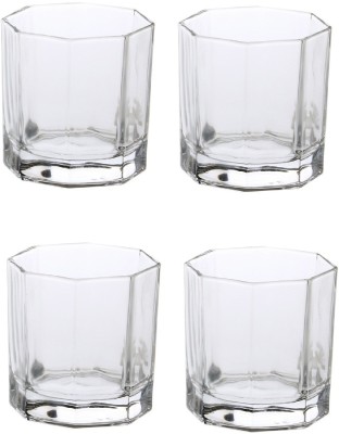 Somil (Pack of 4) New Stylish & Designer Baverage Tumbler Multipurpose Clear Glass -GL53 (Set Of 4) Glass Set Water/Juice Glass(270 ml, Glass, Clear)