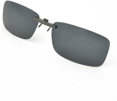 

DALUCI Vision Polarized Black Aviator Clip-on Metal Clip Flip-up Driving Motorcycle Goggles(Black)