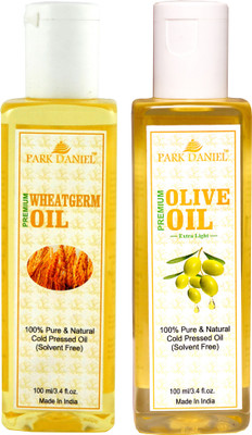 

Park Daniel Premium Wheatgerm oil and Olive oil combo pack of 2 bottles of 100 ml(200 ml)(200 ml)