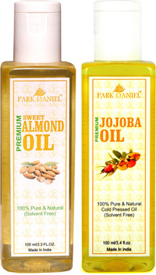

Park Daniel Organic Sweet Almond oil and Jojoba oil combo pack of 2 bottles of 100 ml(200 ml) Hair Oil(200 ml)