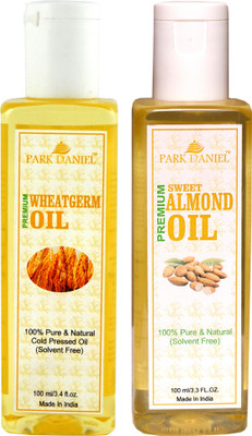 

Park Daniel Organic Wheatgerm oil and Sweet Almond oil combo pack of 2 bottles of 100 ml(200 ml) Hair Oil(200 ml)