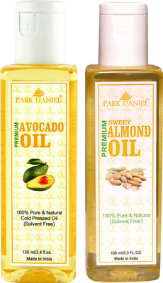 

Park Daniel Organic Avocado oil and Sweet Almond oil combo pack of 2 bottles of 100 ml(200 ml) Hair Oil(200 ml)