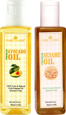 

Park Daniel Premium Avocado oil and Sesame oil combo pack of 2 bottles of 100 ml(200 ml)(200 ml)