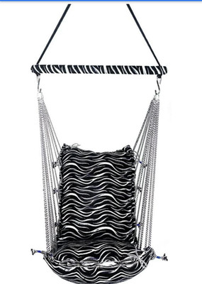 Kkriya Home Decor B1 Cotton Swing(Black, Silver) Flipkart