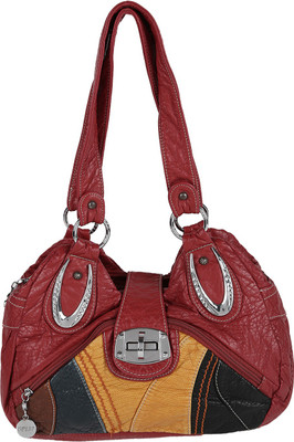

Liza Shoulder Bag(Maroon, Black), Black;maroon
