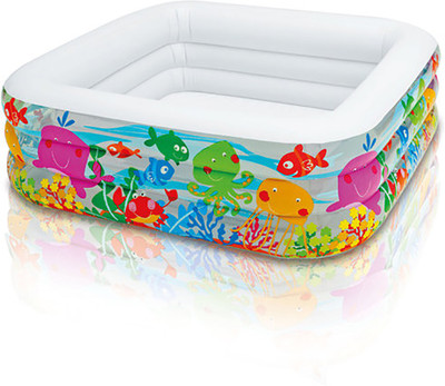 

Kiditos Inflatable Swim Center Clearview Aquarium Pool (Water Capacity 424 Liter)(Multicolor)