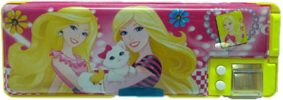 

Kids Mandi A-3330 Multifunctional Double Sided Dual Sharpener Magnetic Closure Barbie Cartoon Character Art Plastic Pencil Box Barbie Cartoon Character Art Plastic Pencil Box(Set of 1, Pink, Yellow)