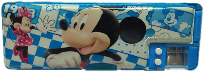 

Kids Mandi A-3330 Multifunctional Double Sided Dual Sharpener Magnetic Closure Mickey Mouse Cartoon Character Art Plastic Pencil Box Mickey Mouse Cartoon Character Art Plastic Pencil Box(Set of 1, Blue)