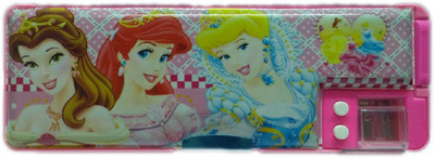 

Kids Mandi A-3330 Multifunctional Double Sided Dual Sharpener Magnetic Closure Princess Cartoon Character Art Plastic Pencil Box Princess Cartoon Character Art Plastic Pencil Box(Set of 1, Pink)