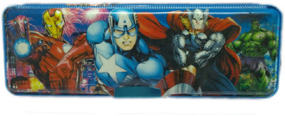 

Kids Mandi A-768 Multifunctional Double Sided Dual Sharpener With Calculator Magnetic Closure Avengers Cartoon Character Art Plastic Pencil Box Avengers Cartoon Character Art Plastic Pencil Box(Set of 1, Blue)