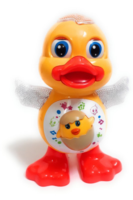 

The Game Begins Dancing Duck Toy, with lights and Music, Size Length 14 cm, Height 10 cm, Breadth 20 cm(Multicolor)