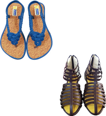 

Fashionitz Women Blue::Brown Casual