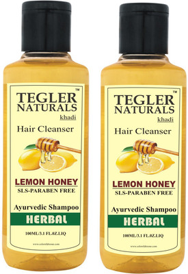 

Tegler Naturals Khadi Lemon Honey Shampoo (SLS-Paraben Free) 100 ml Pack of 2(100 ml)